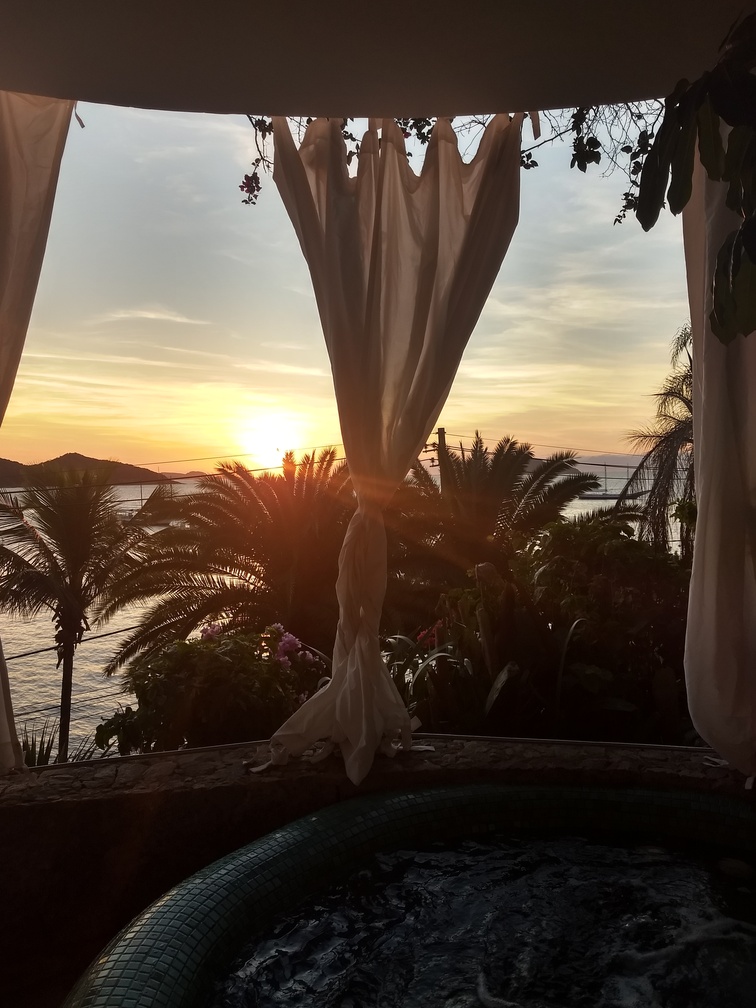 Pôr do sol na Jacuzzi