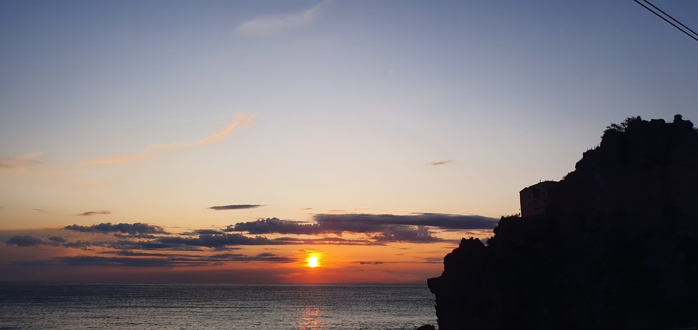Pôr do sol em Manarola